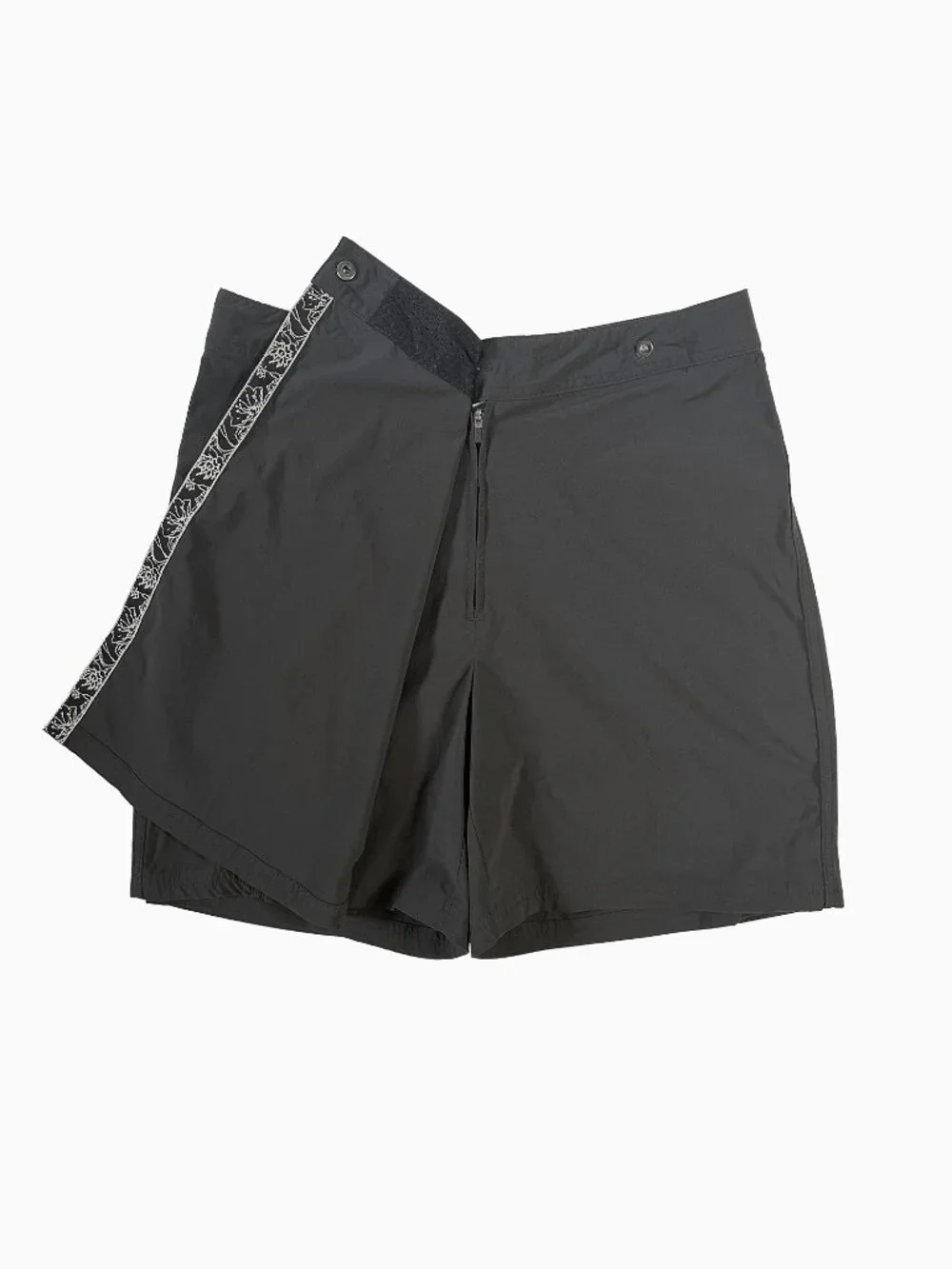 LL Bean Black Vista Trek Skort 8 Nylon Spandex Hiking Golf Tennis Pockets Sporty